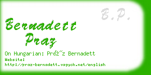 bernadett praz business card